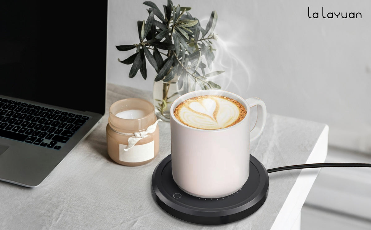 Electric Mug Warmer with Temperature Control - Fast Heating Coffee Cup Warmer for Desk, 110V US Plug Beverage Heater for Coffee, Milk, Tea, Candle Wax, Perfect Gift for Coffee Lovers