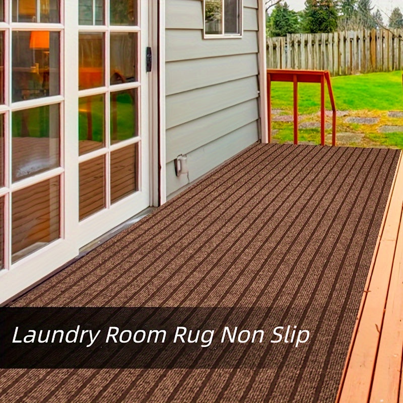 Runner Rug Non-Slip Kitchen Mat with Rubber Backing 1800G Heavy Duty Washable Indoor Outdoor Area Rug for Kitchen Entryway Hallway Laundry Room Balcony – Deep Grey Black Red Katose 2x5 2x8 2x16 Ft