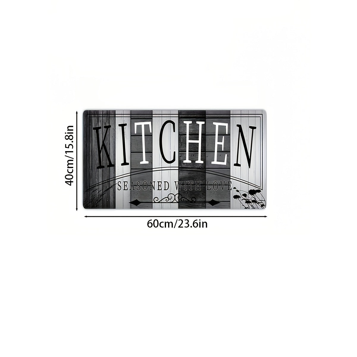 Kitchen Mat Printed Absorbent Non-Slip Durable Floor Mat for Kitchen Door Hallway Entryway Laundry Room, Modern Decorative Kitchen Rug Carpet Mat Easy to Clean
