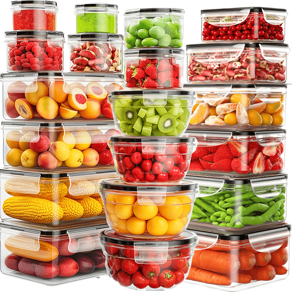 Sealed Food Storage Containers Outdoor Lunch Box Set - Microwave & Oven Safe Meal Prep Boxes for Salads, Fruits, Vegetables & Sandwiches, Durable Picnic Containers with Lids