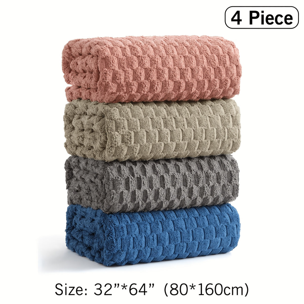 Oversized Bath Towel Set 4-Pack 800GSM Microfiber Extra Large 35"x70" – Ultra Soft Quick-Dry Spa-Grade Towels, Lint-Free, Machine Washable, Beige White Blue Gray for Home, Airbnb & Gifting