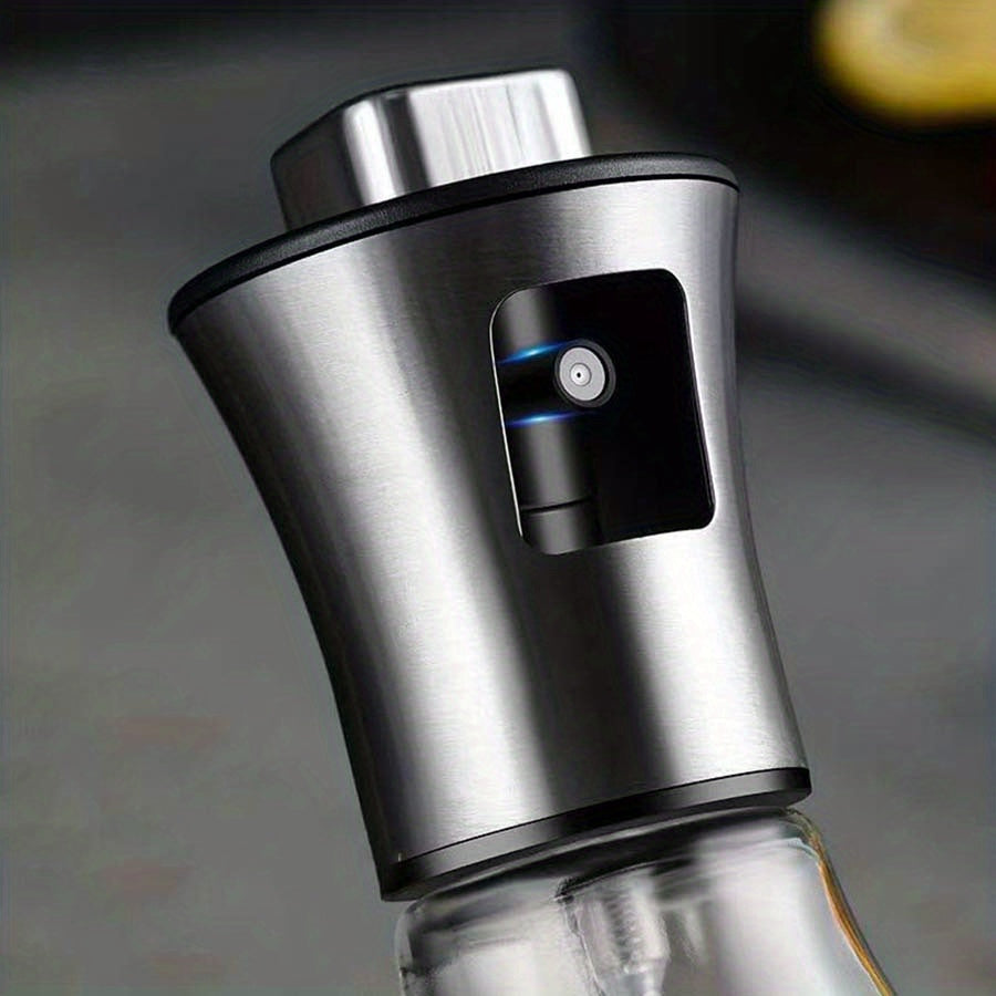 Oil Sprayer for Cooking – Stainless Steel Olive Oil Spray Bottle with Pressurized Mist, Glass Body, Even Coating for Air Fryer, BBQ, Salad, Baking & Grilling, Healthy Kitchen Cooking Spray Dispenser