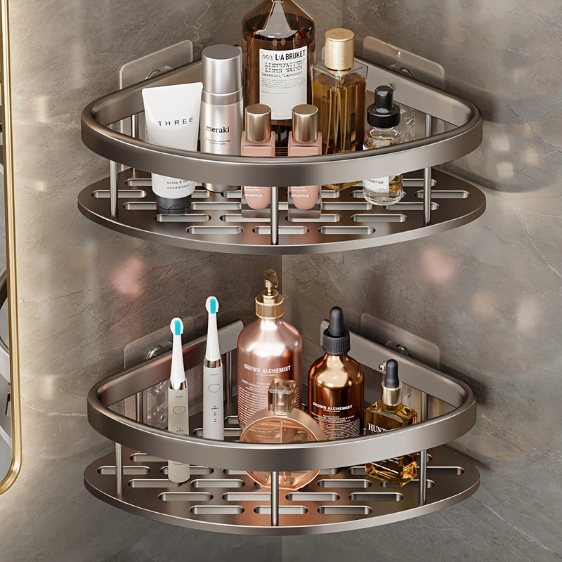 Shower Caddy Hanging 2 Pack β Portable Corner Shower Shelf for Inside Shower, Bathroom Organizer & Storage, No Drilling Required | Rectangle & Triangle