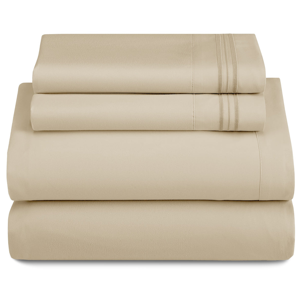 Soft Microfiber Bed Sheet Set 4-Piece 1800 Series 16 Inch Deep Pocket Hotel Luxury Cooling Sheets with Embroidered Pillowcases, Fade & Shrink Resistant, Twin to Cal King, 20 Colors