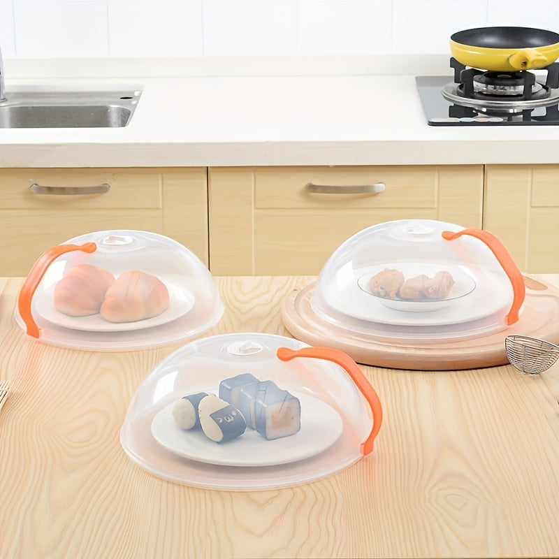 Microwave Food Cover Splatter Guard 2 Pack with Steam Vent & Handle – BPA-Free Plastic Microwave Plate Cover Lid for Kitchen, Easy Grip, Dishwasher Safe, Fits Most Plates and Bowls