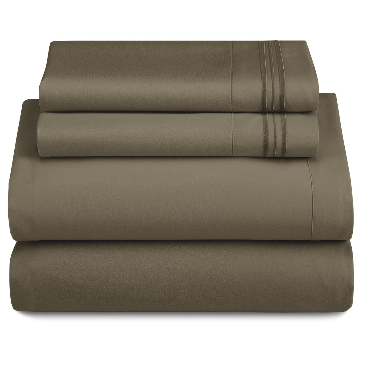 Soft Microfiber Bed Sheet Set 4-Piece 1800 Series 16 Inch Deep Pocket Hotel Luxury Cooling Sheets with Embroidered Pillowcases, Fade & Shrink Resistant, Twin to Cal King, 20 Colors