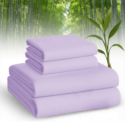 Bamboo Bed Sheet Set Twin Full Queen King - 2000TC Cooling Sheets Ultra Soft Deep Pocket Fits 16 Inch, All Season Comfort for Hot Sleepers with 2 Pillowcases, Multiple Colors
