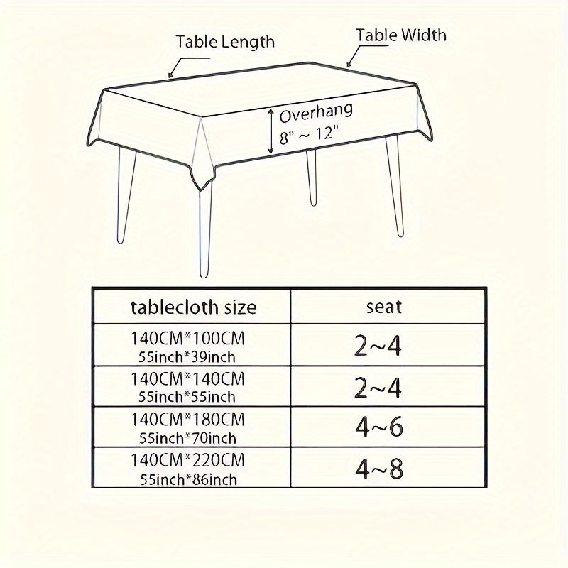 Lace Tablecloth Rectangular Floral Embroidered Wedding Dinner Table Cover - White & Black, Multiple Sizes, Polyester Machine-Made Holiday Home Decor