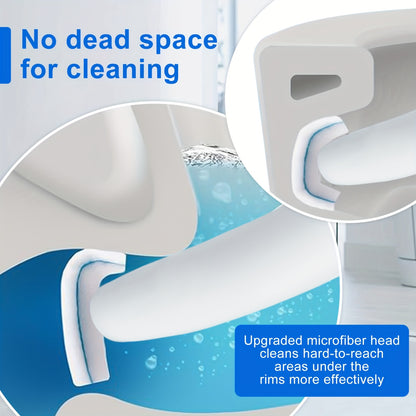 Disposable Toilet Wand Refills Compatible with Clorox Scrubbing Bubbles Wand System, Microfiber Toilet Bowl Brush Replacement Heads for Deep Cleaning, 40 or 80 Count Pack