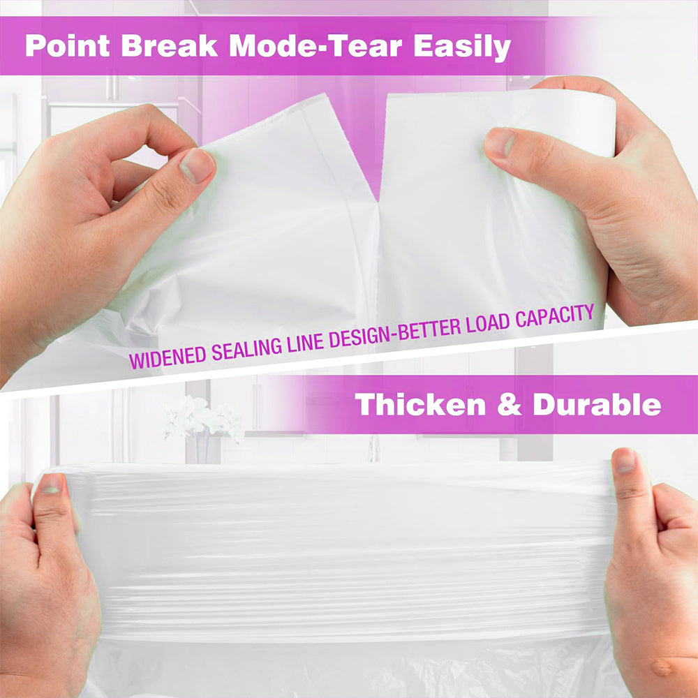 Heavy Duty Trash Bags Bulk Pack - 13 Gallon 8 Gallon 4 Gallon Expandable Garbage Bags, Super Strong Leak-Resistant Odor-Proof Disposable Waste Bags for Kitchen Bedroom Living Room Outdoor