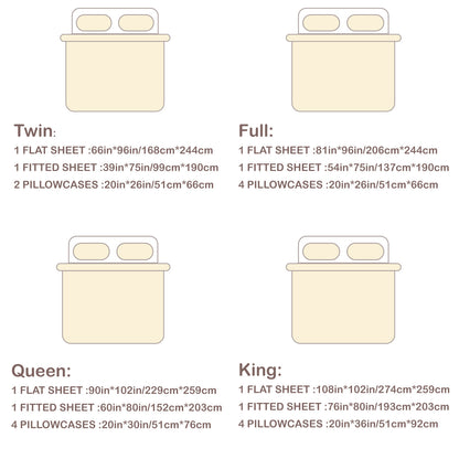 Microfiber Bed Sheets Set 6 Piece Hotel Grade 18" Deep Pocket, Breathable Soft Bedding Twin Full Queen King, 100 GSM All-Season Comfort, Machine Washable Fitted Sheet Flat Sheet Pillowcases, 12 Colors
