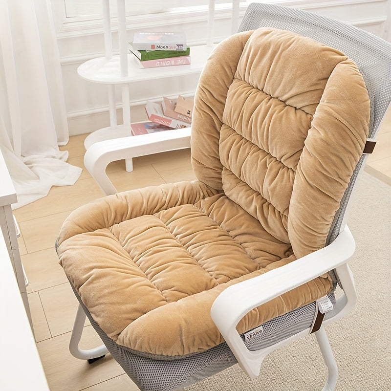 Lumbar Support Seat Cushion – Thick Office Chair Cushion with Backrest Pad, Non-Slip Ergonomic Cushion for Long Sitting, Home Office Living Room Decor, 11 Colors