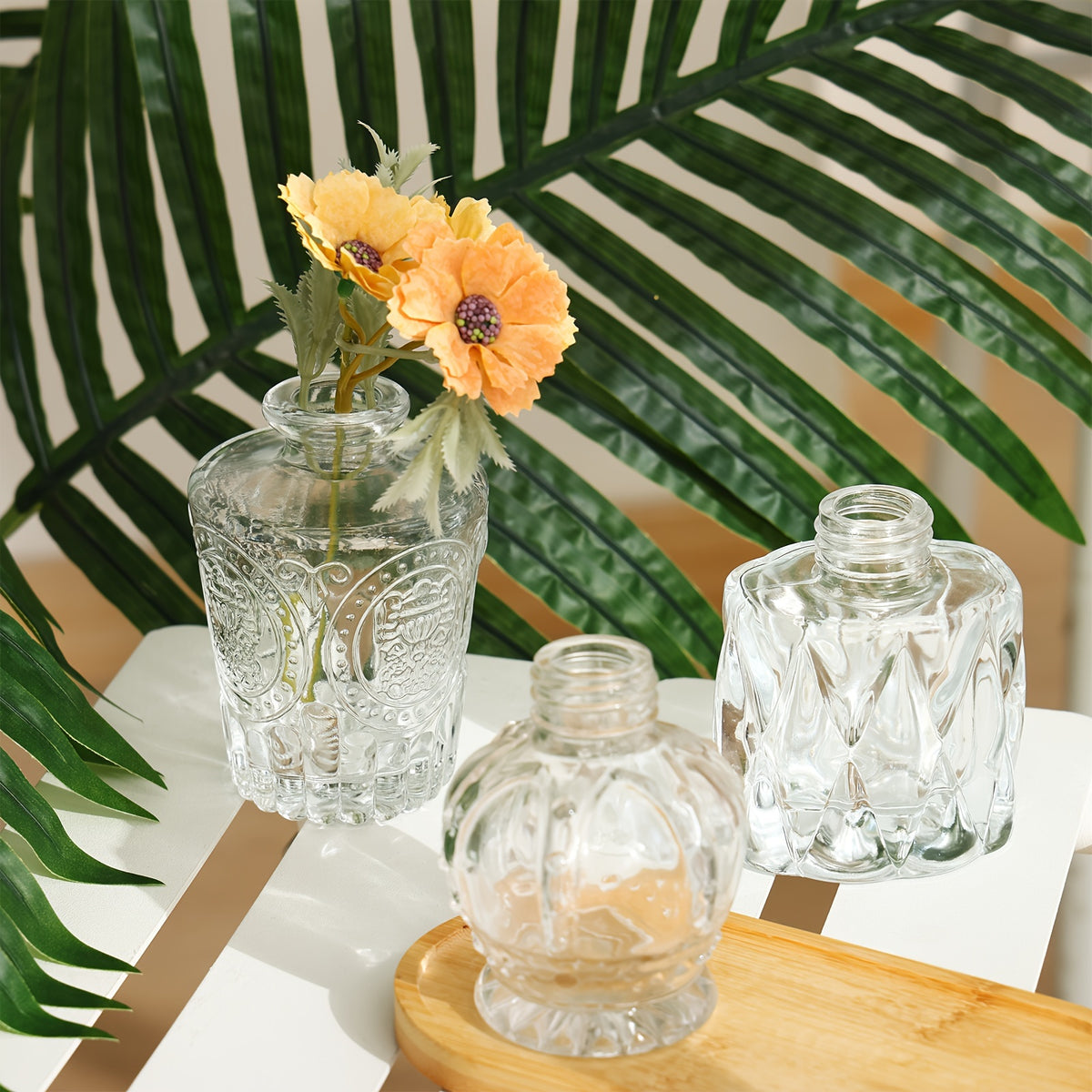 Mini Bud Vases Set 9/12/24/36/54 Pcs Clear Glass Small Flower Vases for Wedding Centerpieces, Birthday Party Anniversary Home Table Decor, Multiple Sizes Bulk Vases for Mother's Day