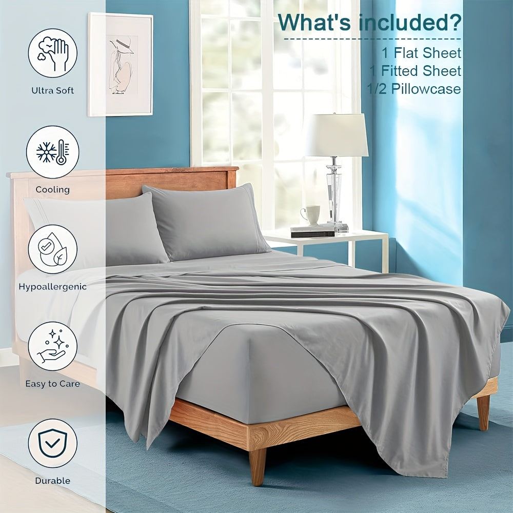 Deep Pocket Bed Sheets Set 4 Piece Hotel Luxury 2000 Thread Count Microfiber Fitted Sheet Twin Full Queen King Up to 20 Inch – 8 Colors Soft Breathable Wrinkle Resistant Bedding