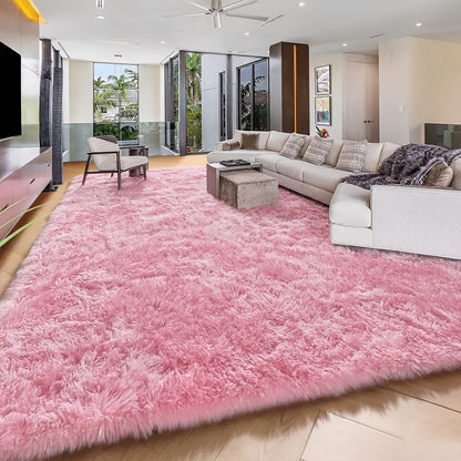 Luxury Plush Area Rug 8x10 Feet Ultra-Soft 1.7 Inch High Pile Fluffy Carpet Non-Slip for Living Room, Bedroom, Study Room & Dorm – Fuzzy Furry Modern Shag Rug for Home Decor
