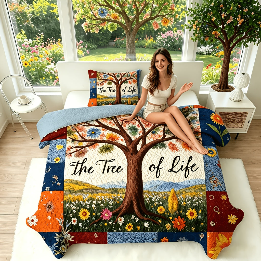 Floral Quilt Set 2 3 Piece Twin Full Queen King Lightweight Patchwork Coverlet Bedding Set Soft Cozy Boho Comforter with Pillow Shams Green Blue Pink Plaid Spring Summer Year Round