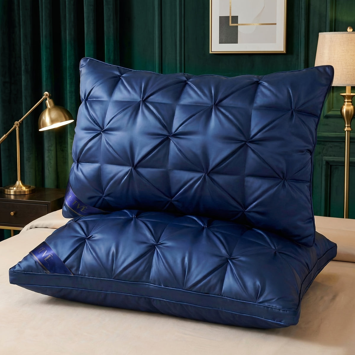 2pcs Luxury Hotel Pillow Set Queen King Size, Deep Sleep Neck Support, High Density Non-Collapse, Cool Breathable, Multiple Colors, Bedroom Sofa Guest Room, Mother's Day Gift