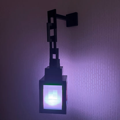 Pixel Lantern Night Light 16 RGB Colors with Remote - USB Rechargeable LED Mood Lamp for Bedroom Gaming Room Desk Wall Decor, Eye-Friendly Glow for Kids Teens Adults, Halloween Christmas Gift