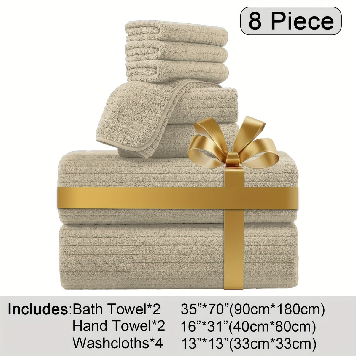 Oversized Bath Towel Set Microfiber XL – Super Absorbent Quick Dry Extra Large Bath Sheets for Family & Hotel, Soft Plush Shower Towels, 4-Piece & 8-Piece Sets, Multiple Colors & Patterns