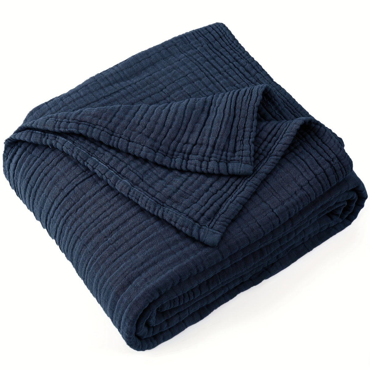 100% Cotton Muslin Blanket 6 Layer Breathable Lightweight Soft Gauze Throw Blanket All Season – Twin Queen King Throw for Couch Bed Sofa Machine Washable Navy Sage Green Lavender Teal Beige White Grey Blue
