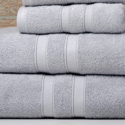 Egyptian Cotton Towel Set 6 Piece – 650 GSM Luxury Bath Towels with Zero Twist Loops, Ultra Soft & Highly Absorbent, Includes 2 Bath Towels, 2 Hand Towels & 2 Washcloths for Bathroom Spa Experience