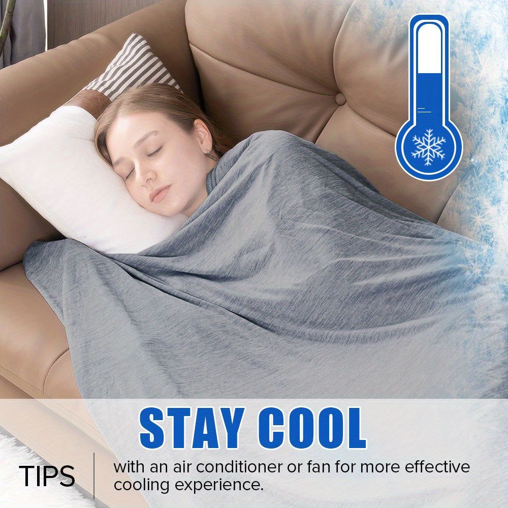 Cooling Blanket for Hot Sleepers Double Layer Cool Touch Summer Throw Lightweight Breathable Blanket for Bed Couch Sofa RV Travel Warm Nights Multiple Colors Sizes 50x70 60x90 90x90 108x90