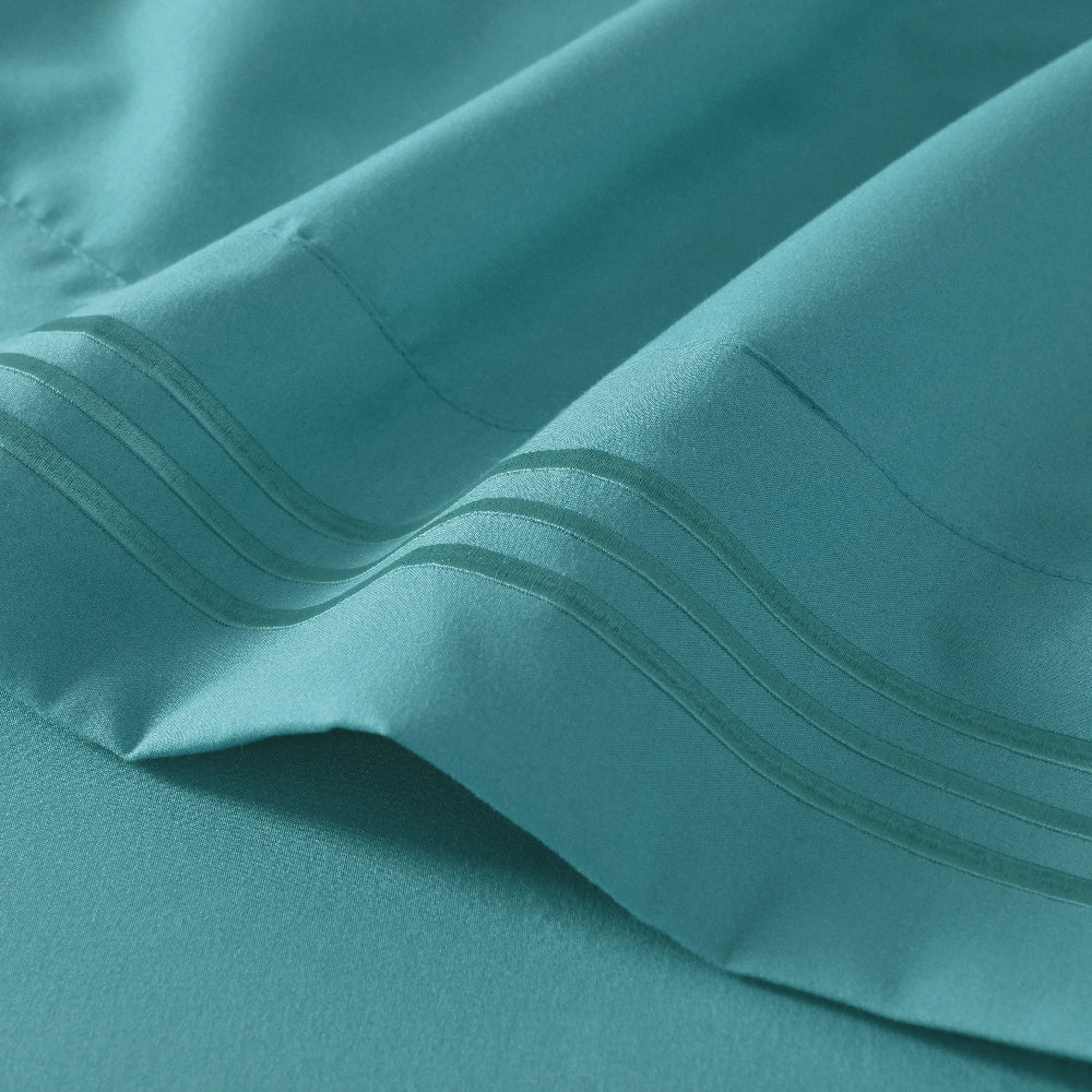 Microfiber Bed Sheets Set 6 Piece Hotel Grade 18" Deep Pocket, Breathable Soft Bedding Twin Full Queen King, 100 GSM All-Season Comfort, Machine Washable Fitted Sheet Flat Sheet Pillowcases, 12 Colors