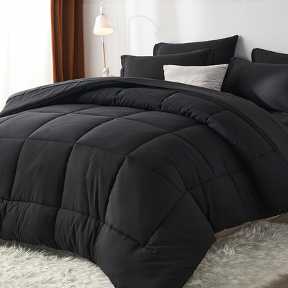 Thin Quilt Comforter Set Twin Full Queen King – Lightweight Breathable Bed in a Bag with Sheets Pillowcases Pillow Shams, All Season Microfiber Bedding Multi-Color