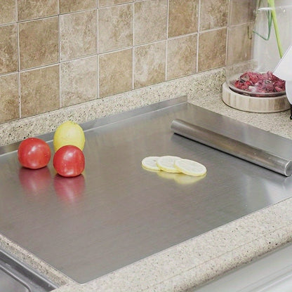Stainless Steel Cutting Board 304 Grade - Rust-Resistant Butcher Block Kitchen Prep Board, Easy to Clean Rolling Work Surface, Modern Sleek Kitchen Tool for Meal Prep