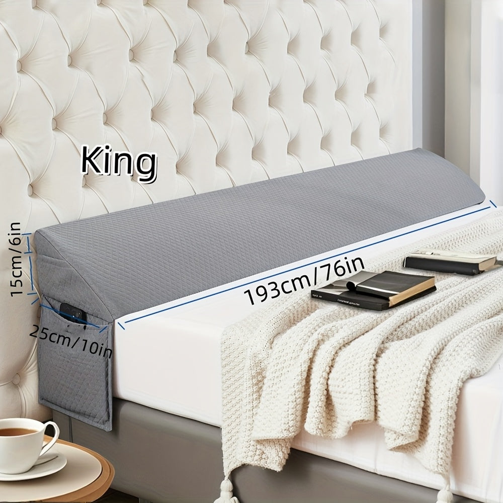 Bed Wedge Pillow Bed Gap Filler – Mattress Wedge Headboard Pillow to Close Gap Between Headboard & Wall, Backrest Support Pillow for Sleeping & Reading in Bed
