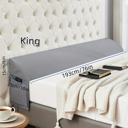 Bed Wedge Pillow Bed Gap Filler – Mattress Wedge Headboard Pillow to Close Gap Between Headboard & Wall, Backrest Support Pillow for Sleeping & Reading in Bed