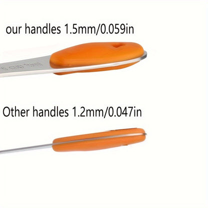 Measuring Cups and Spoons Set Stainless Steel with Silicone Handle – 5pcs Spoon Set or 10pcs Cup & Spoon Set, Precise Baking Tools for Cooking & Christmas Baking