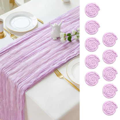 Cheesecloth Table Runner 21.7x120 Inch Sheer Gauze Boho Table Decor for Wedding Reception Bridal Shower Birthday Party Graduation Outdoor Events – Rustic Rectangular Runner in 15 Colors