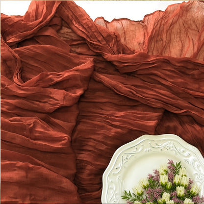 Cheesecloth Table Runner 21.7x120 Inch Sheer Gauze Boho Table Decor for Wedding Reception Bridal Shower Birthday Party Graduation Outdoor Events – Rustic Rectangular Runner in 15 Colors