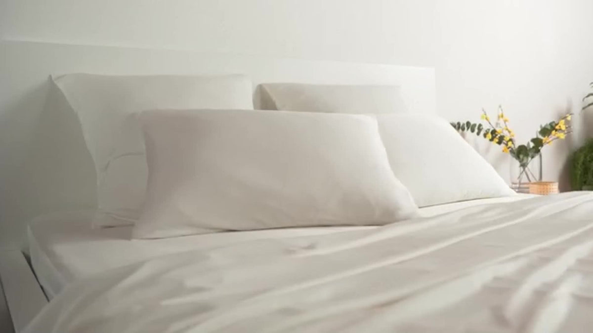 Bamboo Bed Sheets Cooling Twin Full Queen King Size for Hot Sleepers, Breathable Moisture Wicking Soft Bamboo Bedding Set Deep Pocket, Hotel Luxury Sheets 13 Colors Black White Gray Beige