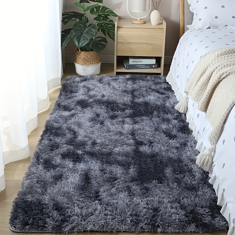 Fluffy Area Rug Non-Slip Soft Plush Carpet for Living Room Bedroom Kitchen Bathroom – Modern Home Decor Floor Mat Easy to Clean – Multiple Sizes & Colors Coffee Gray Black