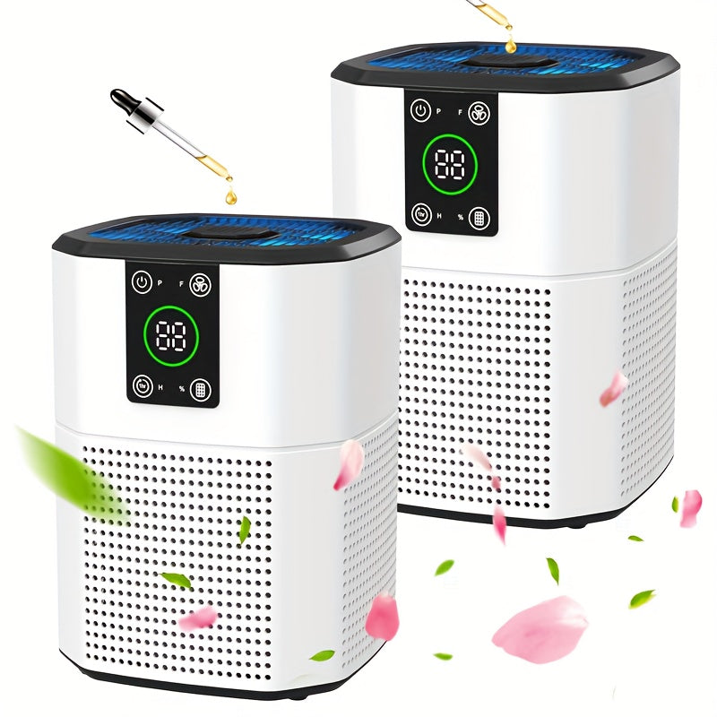Air Purifier for Home | ULPA Filter for Pets, Dust, Odor & Smoke | Quiet Sleep Mode Desktop Air Cleaner for Bedroom, Office & Living Room | White & Black