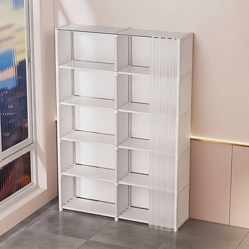 6-Tier Multi-Purpose Storage Rack 15.75 Inch Dust-Proof Shelving Unit Easy Assembly Organizer for Clothes, Books & Miscellaneous – Utility Shelf for Office, Bedroom, Living Room, Classroom & Dorm