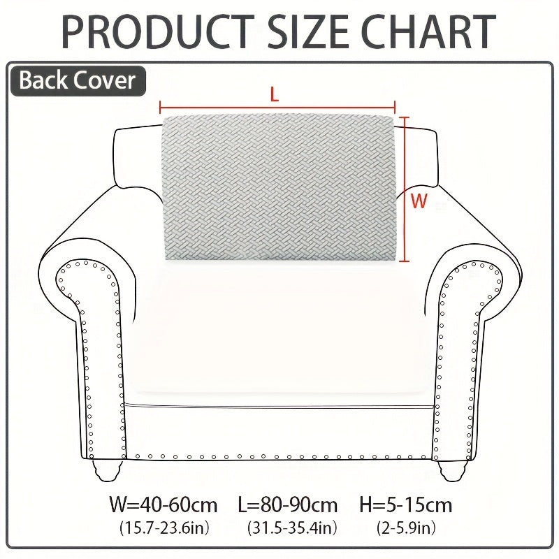 Stretch Jacquard Sofa Cover Non-Slip Elastic Furniture Protector for 1 2 3 4 Seater & L-Shaped Sectional Sofa – Wear-Resistant Polyester Slipcover, Machine Washable, Living Room Bedroom, 5 Colors