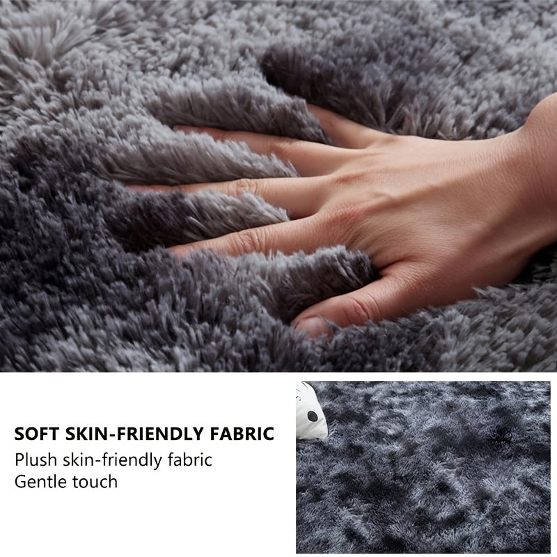Fluffy Faux Fur Area Rug Super Soft Plush 8x10ft for Living Room Bedroom – Thickened Shaggy Rug 96x120 Inch, Ultra Soft Non-Shed Faux Fur Carpet for Bedroom Living Room Home Decor
