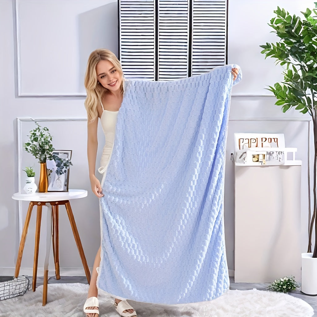 Waffle Weave Bath Towels 4-Pack Quick Dry Ultra Soft, 281g Super Absorbent Microfiber Towels for Adults, Spa-Grade Antimicrobial Textured Towels for Bathroom, Gym & Travel – Gray, Pink, Blue or Beige