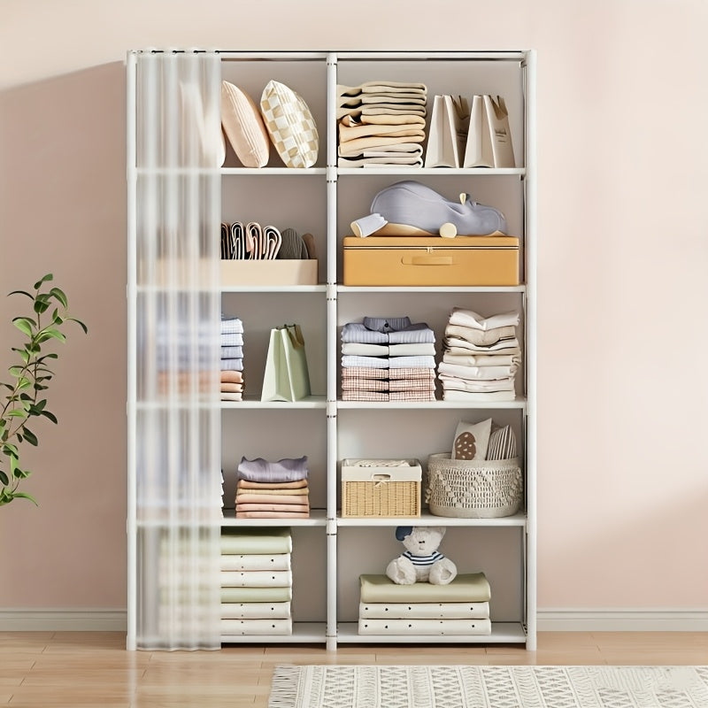 6-Tier Multi-Purpose Storage Rack 15.75 Inch Dust-Proof Shelving Unit Easy Assembly Organizer for Clothes, Books & Miscellaneous – Utility Shelf for Office, Bedroom, Living Room, Classroom & Dorm