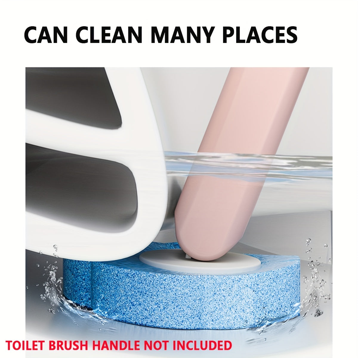 Disposable Toilet Brush Head Refills 54 Pack – Replacement Heads for Toilet Bowl Cleaning Brush, No Dead Corner Bathroom Scrubber, Hygienic Single-Use Pads, Optional Handle, Yellow Purple Blue