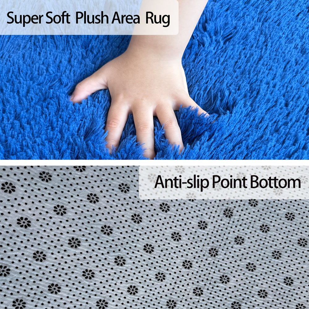 Machine Washable Shag Rug Super Soft Thick Plush Non-Slip Fluffy Carpet for Bedroom Living Room Study Dorm - 3x5 5x7 6x9 8x10 Ft - White Pink Gray Blue Green Black Home Decor Christmas Gift