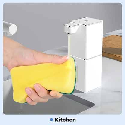 Automatic Soap Dispenser Touchless 13.5oz – Rechargeable Foaming Hand Soap Dispenser for Bathroom Kitchen Foam or Liquid Detergent Dispenser in Black or White