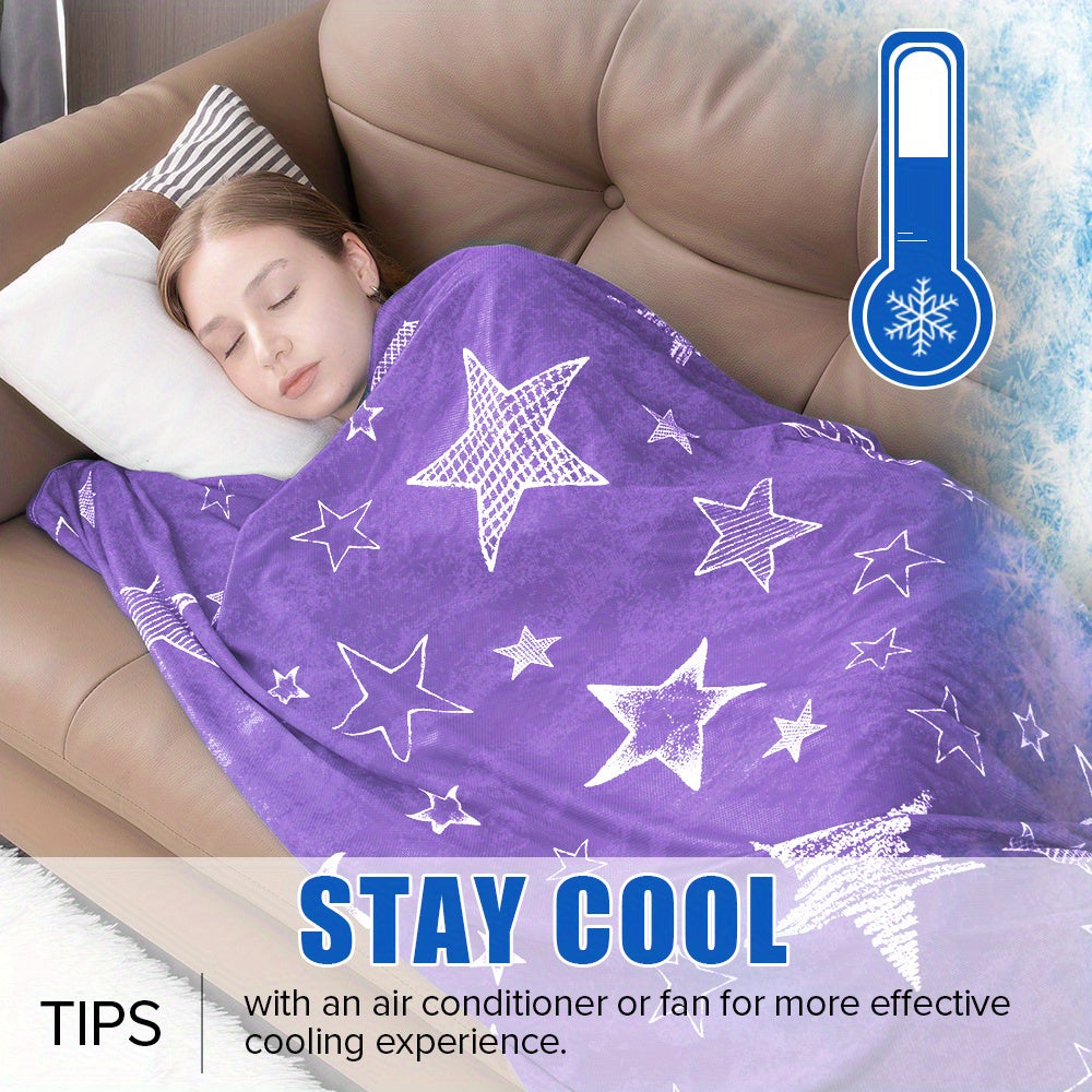 Cooling Blanket for Hot Sleepers Double Layer Cool Touch Summer Throw Lightweight Breathable Blanket for Bed Couch Sofa RV Travel Warm Nights Multiple Colors Sizes 50x70 60x90 90x90 108x90