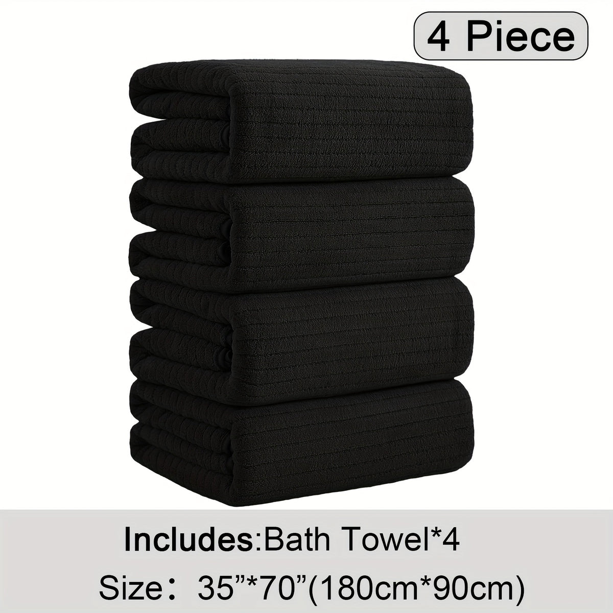 Oversized Bath Towels Set 4 Pack – 35"x70" Extra Large Microfiber Bath Sheets, Super Soft Absorbent Quick Dry Shower Towels for Bathroom, Hotel, Family, 13 Colors Available