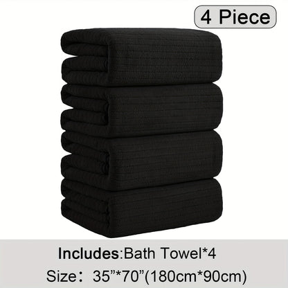 Oversized Bath Towels Set 4 Pack – 35"x70" Extra Large Microfiber Bath Sheets, Super Soft Absorbent Quick Dry Shower Towels for Bathroom, Hotel, Family, 13 Colors Available