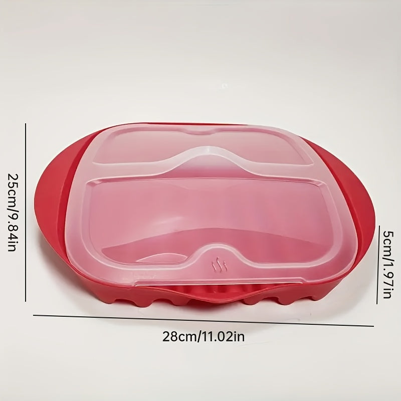 Microwave Bacon Cooker Tray with Lid – Non-Slip Drainage Design, Dishwasher Safe PP Bacon Rack for Quick Crispy Bacon, Grease-Free Cooking, Kitchen Essentials for Home & Holiday Meals