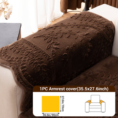 Faux Rabbit Fur Sofa Cover Plush Quilted Non-Slip Machine Washable Couch Protector for Pets – Fits 1 2 3 4 Seater Sofa, Sectional, Loveseat | Bedroom Living Room Office | Home Viaco